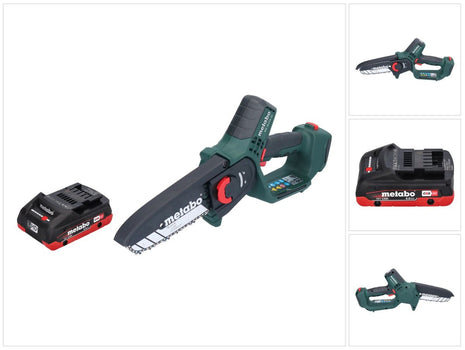 Metabo MS 18 LTX 15 Akku Gehölzsäge 18 V 15 cm 5 m/s + 1x Akku 4,0 Ah - ohne Ladegerät