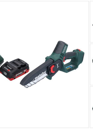 Metabo MS 18 LTX 15 scie sans fil 18 V 15 cm 5 m/s + 1x batterie 4,0 Ah + chargeur