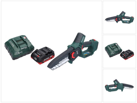 Metabo MS 18 LTX 15 Akku Gehölzsäge 18 V 15 cm 5 m/s + 1x Akku 4,0 Ah + Ladegerät