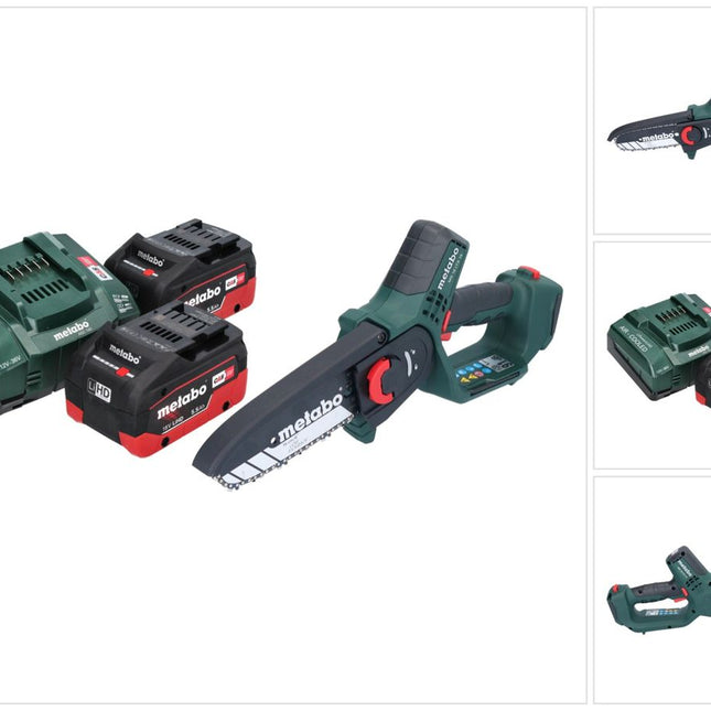 Metabo MS 18 LTX 15 scie sans fil 18 V 15 cm 5 m/s + 2x batterie 5,5 Ah + chargeur