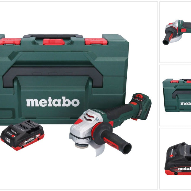 Metabo WVB 18 LTX BL 15-125 Quick Meuleuse d'angle sans fil 18 V 125 mm Brushless + 1x batterie 4,0 Ah + metaBOX - sans chargeur