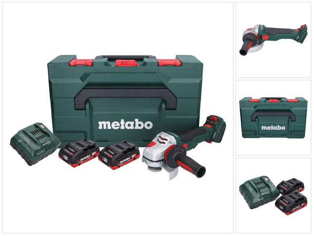 Metabo WVB 18 LTX BL 15-125 Quick Meuleuse d'angle sans fil 18 V 125 mm Brushless + 2x batterie 4,0 Ah + chargeur + metaBOX
