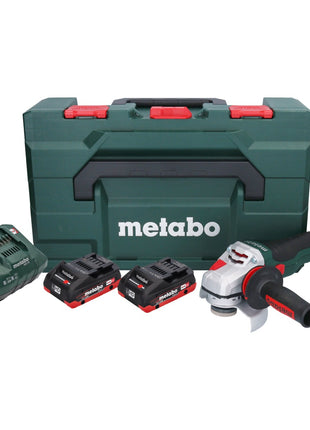 Metabo WVB 18 LTX BL 15-125 Amoladora angular de batería Quick 18 V 125 mm sin escobillas + 2x batería 4,0 Ah + cargador + metaBOX