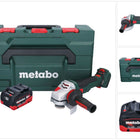 Metabo WVB 18 LTX BL 15-125 Quick Meuleuse d'angle sans fil 18 V 125 mm Brushless + 1x batterie 5,5 Ah + metaBOX - sans chargeur