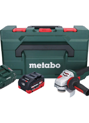 Metabo WVB 18 LTX BL 15-125 Meuleuse d'angle sur batterie Quick 18 V 125 mm sans balais + 1x batterie 5,5 Ah + chargeur + métaBOX