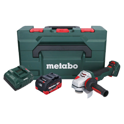 Metabo WVB 18 LTX BL 15-125 Quick Meuleuse d'angle sans fil 18 V 125 mm Brushless + 1x batterie 5,5 Ah + chargeur + metaBOX