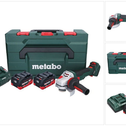 Metabo WVB 18 LTX BL 15-125 Quick Meuleuse d'angle sans fil 18 V 125 mm ( 601731660 ) Brushless + 2x batterie 5,5 Ah + chargeur + metaBOX