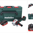 Metabo WVB 18 LTX BL 15-125 Quick Meuleuse d'angle sans fil 18 V 125 mm Brushless + 1x batterie 8,0 Ah + metaBOX - sans chargeur