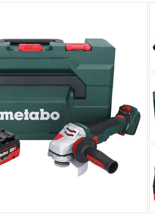 Metabo WVB 18 LTX BL 15-125 Quick Meuleuse d'angle sans fil 18 V 125 mm Brushless + 1x batterie 8,0 Ah + metaBOX - sans chargeur