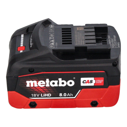 Metabo WVB 18 LTX BL 15-125 Quick Meuleuse d'angle sans fil 18 V 125 mm Brushless + 1x batterie 8,0 Ah + metaBOX - sans chargeur
