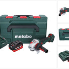 Metabo WVB 18 LTX BL 15-125 Quick Meuleuse d'angle sans fil 18 V 125 mm Brushless + 1x batterie 8,0 Ah + chargeur + metaBOX