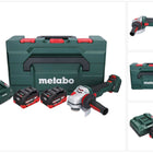 Metabo WVB 18 LTX BL 15-125 Quick Meuleuse d'angle sans fil 18 V 125 mm Brushless + 2x batterie 8,0 Ah + chargeur + metaBOX