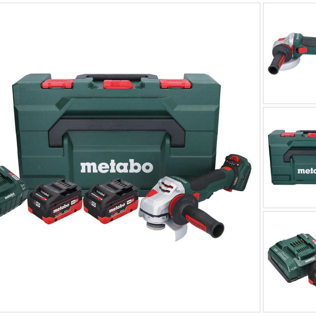 Metabo WVB 18 LTX BL 15-125 Quick Meuleuse d'angle sans fil 18 V 125 mm Brushless + 2x batterie 8,0 Ah + chargeur + metaBOX