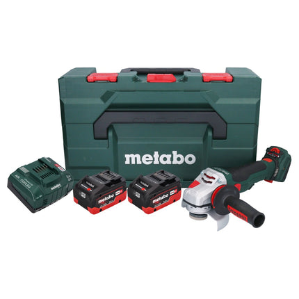Metabo WVB 18 LTX BL 15-125 Quick Meuleuse d'angle sans fil 18 V 125 mm Brushless + 2x batterie 8,0 Ah + chargeur + metaBOX