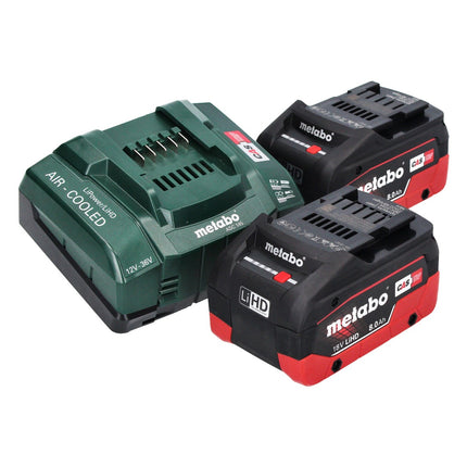 Metabo WVB 18 LTX BL 15-125 Quick Meuleuse d'angle sans fil 18 V 125 mm Brushless + 2x batterie 8,0 Ah + chargeur + metaBOX
