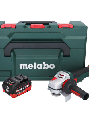 Metabo WVB 18 LTX BL 15-125 Amoladora angular de batería Quick 18 V 125 mm sin escobillas + 1x batería 10,0 Ah + metaBOX - sin cargador