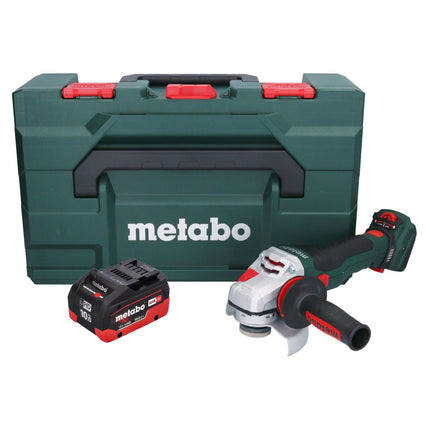 Metabo WVB 18 LTX BL 15-125 Quick Meuleuse d'angle sans fil 18 V 125 mm Brushless + 1x batterie 10,0 Ah + metaBOX - sans chargeur