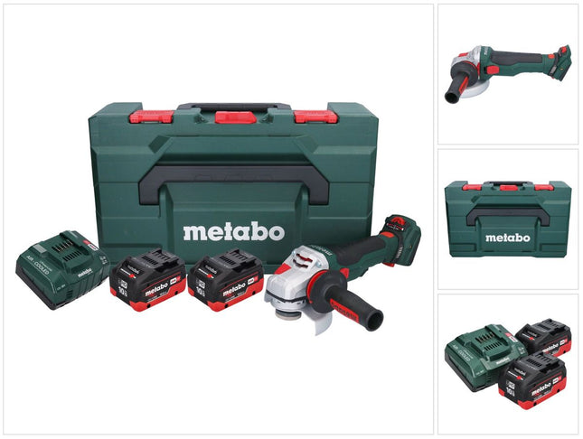 Metabo WVB 18 LTX BL 15-125 Quick Meuleuse d'angle sans fil 18 V 125 mm Brushless + 2x batterie 10,0 Ah + chargeur + metaBOX