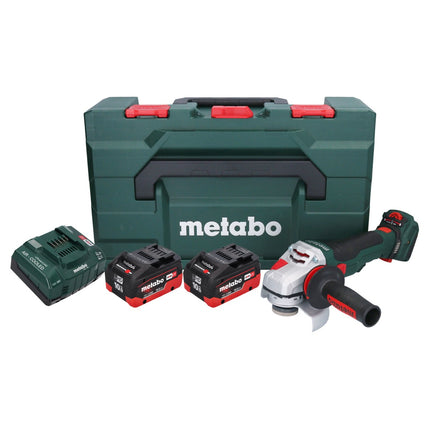 Metabo WVB 18 LTX BL 15-125 Quick Meuleuse d'angle sans fil 18 V 125 mm Brushless + 2x batterie 10,0 Ah + chargeur + metaBOX