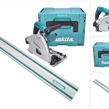 Makita SP 6000 J1 Scie circulaire plongeante 1300 W 165 mm + guide 1400 mm + Makpac