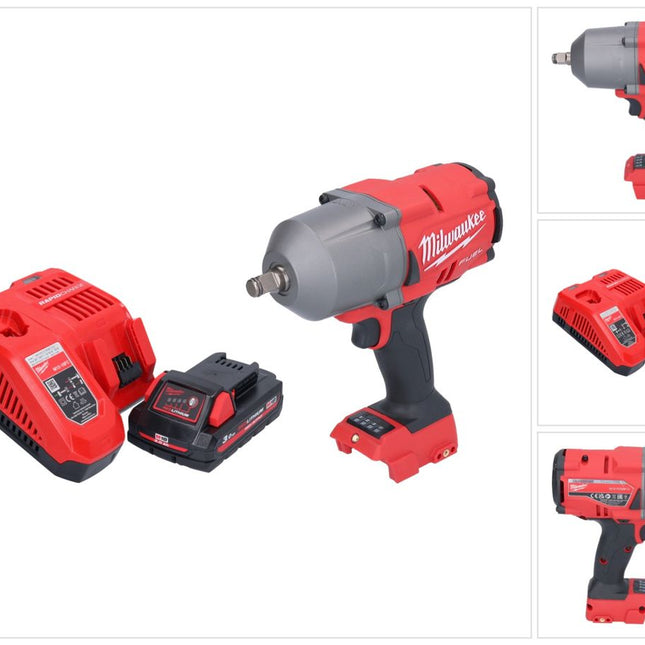 Clé à chocs sans fil Milwaukee M18 FHIWF12-301 18 V 1356 Nm 1/2" brushless + 1x batterie 3,0 Ah + chargeur