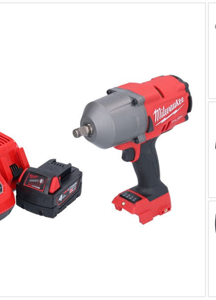 Milwaukee M18 FHIWF12-401 akumulatorowy klucz udarowy 18 V 1356 Nm 1/2" bezszczotkowy + 1x akumulator 4,0 Ah + ładowarka