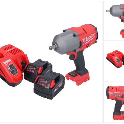 Clé à chocs sans fil Milwaukee M18 FHIWF12-502 18 V 1356 Nm 1/2" brushless + 2x batteries 5,0 Ah + chargeur