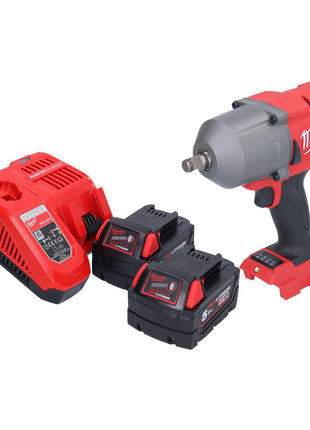 Llave de impacto a batería Milwaukee M18 FHIWF12-502 18 V 1356 Nm 1/2" sin escobillas + 2x baterías 5,0 Ah + cargador