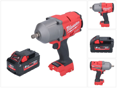 Milwaukee M18 FHIWF12-551 llave de impacto inalámbrica 18 V 1356 Nm 1/2" sin escobillas + 1x batería 5,5 Ah - sin cargador