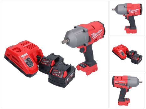 Milwaukee M18 FHIWF12-602 Akku Schlagschrauber 18 V 1356 Nm 1/2" Brushless + 2x Akku 6,0 Ah + Ladegerät