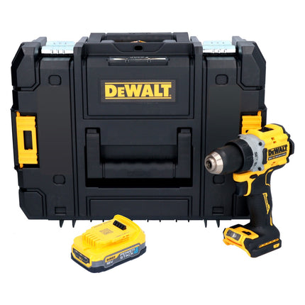 DeWalt DCD 800 NT Perceuse-visseuse sans fil 18 V 90 Nm Brushless + 1x batterie 1,7 Ah + TSTAK - sans chargeur