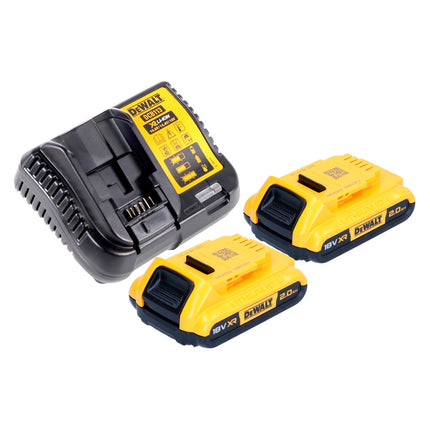 Perceuse-visseuse sans fil DeWalt DCD 800 D2T 18 V 90 Nm sans balais + 2x batteries 2,0 Ah + chargeur + TSTAK