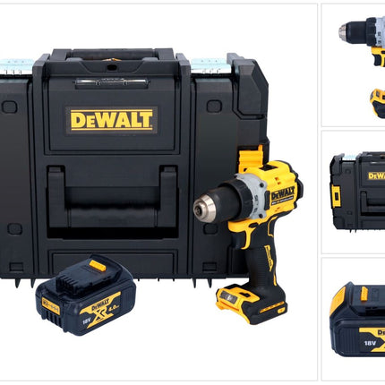 DeWalt DCD 800 NT Perceuse-visseuse sans fil 18 V 90 Nm Brushless + 1x batterie 4,0 Ah + TSTAK - sans chargeur