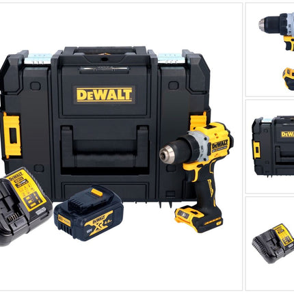 Perceuse-visseuse sans fil DeWalt DCD 800 M1T 18 V 90 Nm sans balais + 1x batterie 4,0 Ah + chargeur + TSTAK