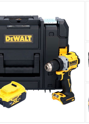 DeWalt DCD 800 NT Perceuse-visseuse sans fil 18 V 90 Nm Brushless + 1x batterie 5,0 Ah + TSTAK - sans chargeur