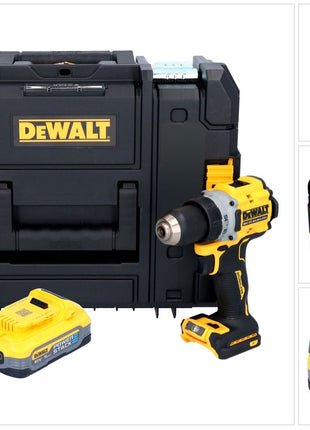 DeWalt DCD 800 NT Perceuse-visseuse sans fil 18 V 90 Nm Brushless + 1x batterie 5,0 Ah + TSTAK - sans chargeur