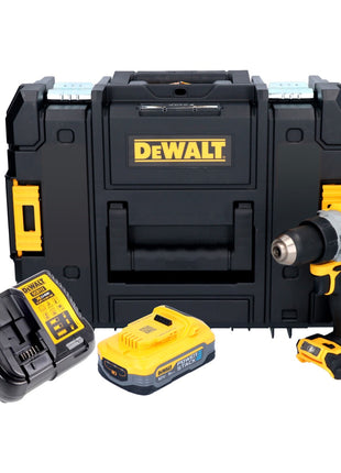 Perceuse-visseuse sans fil DeWalt DCD 800 H1T 18 V 90 Nm sans balais + 1x batterie 5,0 Ah + chargeur + TSTAK