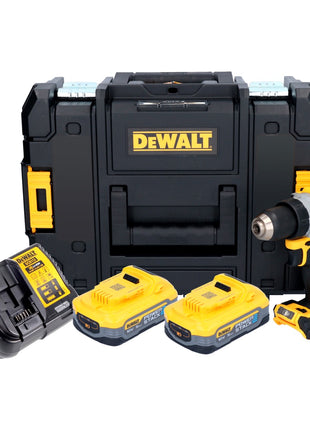 Perceuse-visseuse sans fil DeWalt DCD 800 H2T 18 V 90 Nm sans balais + 2x batteries 5,0 Ah + chargeur + TSTAK