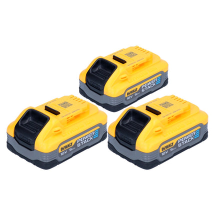 DeWalt Kit batterie DCBP 518 H3 3x batteries Powerstack 18 V 5,0 Ah / 5000 mAh XR Li-Ion - avec indicateur de charge