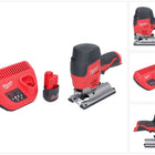 Milwaukee M12 JS-251 Scie sauteuse sans fil 12 V + 1x batterie 2,5 Ah + chargeur