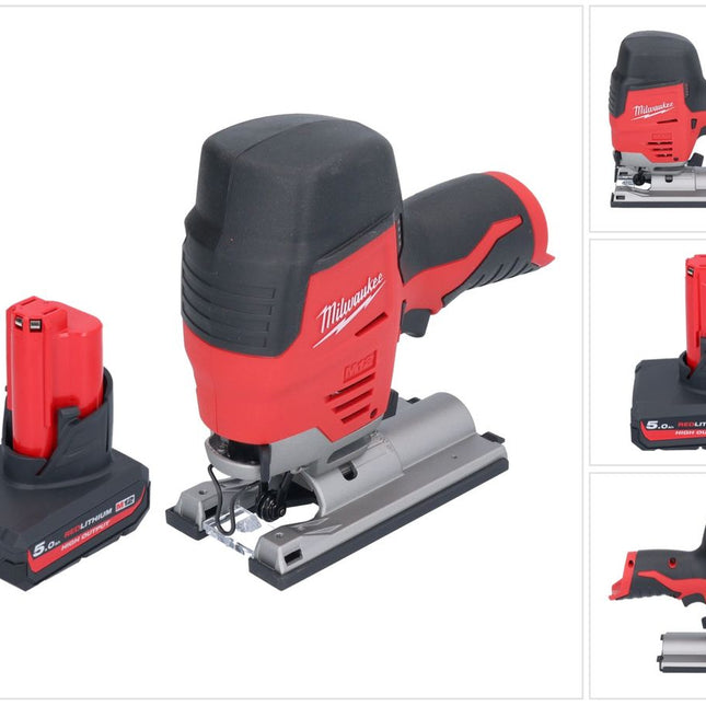 Milwaukee M12 JS-501 Scie sauteuse sans fil 12 V + 1x batterie 5,0 Ah - sans chargeur de batterie