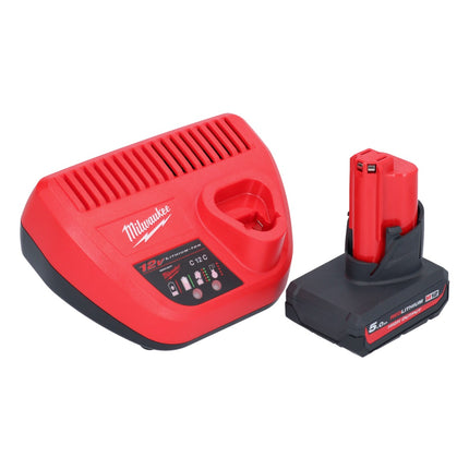 Milwaukee M12 JS-501 Scie sauteuse sans fil 12 V + 1x batterie 5,0 Ah + chargeur