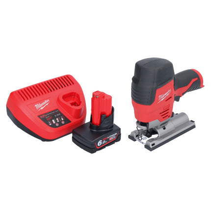 Milwaukee M12 JS-601 Scie sauteuse sans fil 12 V + 1x batterie 6,0 Ah + chargeur
