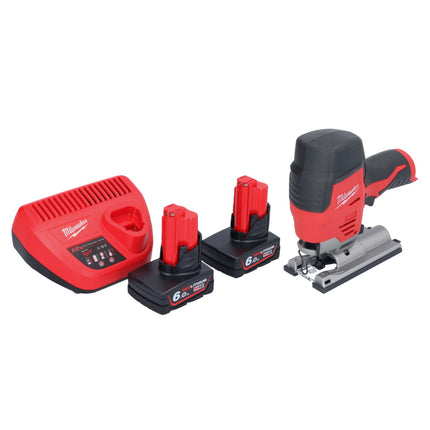 Milwaukee M12 JS-602 Scie sauteuse sans fil 12 V + 2x batterie 6,0 Ah + chargeur