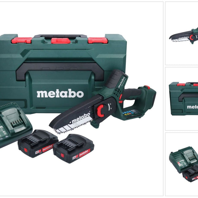 Metabo MS 18 LTX 15 scie sans fil 18 V 15 cm 5 m/s + 2x batterie 2,0 Ah + chargeur + metaBOX