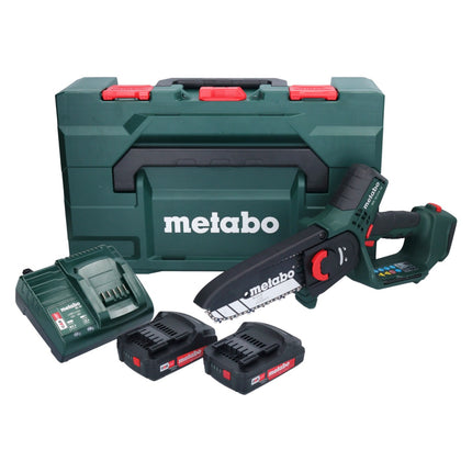 Metabo MS 18 LTX 15 scie sans fil 18 V 15 cm 5 m/s + 2x batterie 2,0 Ah + chargeur + metaBOX