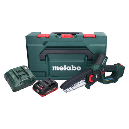 Metabo MS 18 LTX 15 Trononneuse sans fil 18 V 15 cm 5 m/s + 1x accu 4,0 Ah + chargeur + metaBOX