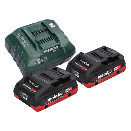 Metabo MS 18 LTX 15 Trononneuse sans fil 18 V 15 cm 5 m/s + 2x accu 4,0 Ah + chargeur + metaBOX