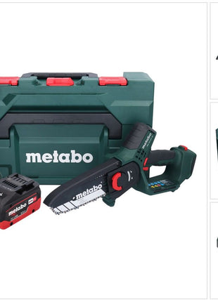 Sierra para madera a batería Metabo MS 18 LTX 15 18 V 15 cm 5 m/s + 1x batería 5,5 Ah + cargador + metaBOX