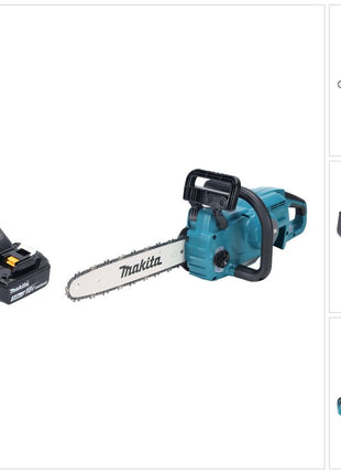 Makita DUC 357 RFX2 Akumulatorowa pilarka łańcuchowa 18 V 35 cm 7,7 m/s Bezszczotkowa + 1x akumulator 3,0 Ah + ładowarka